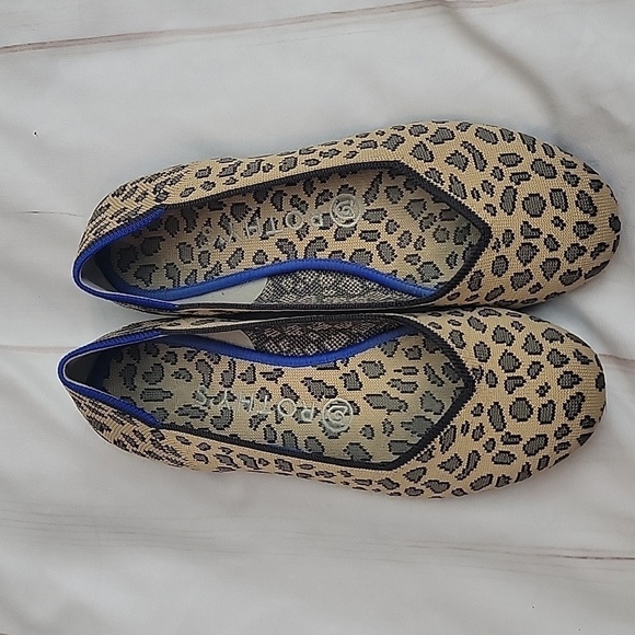 Rothy's Shoes - Rothys The Flat Round Toe Spotted Animal Leopard Cheetah Brown RETIRED Print 7.5